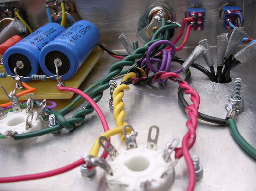 Closeup of the power supply section